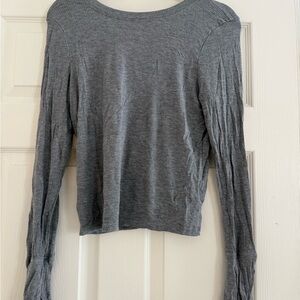 Aerie Charcoal Long Sleeve Women's Top